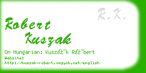 robert kuszak business card